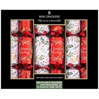 Christmas Mini Crackers - Floral Wreath (6pcs)