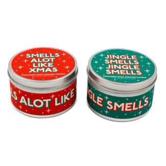 Christmas Typography Tin Candle 7.5cm