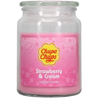 Chupa Chups Scented Jar Candle - Strawberry & Cream (510g)