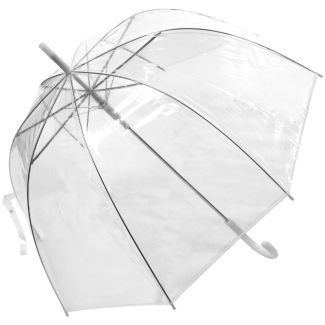 Clear Dome Umbrella With Crook Handle