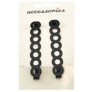 Clip in End Barrette Slides - Black 