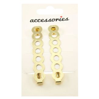 Clip in End Barrette Slides - Gold