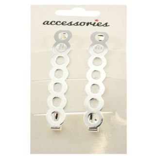 Clip in End Barrette Slides - Silver