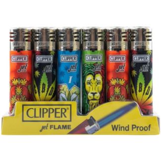 Clipper Jet Flame Lighter Leaf Design - Assorted