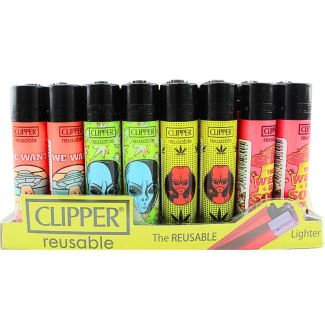 Clipper Lighters "Galaxy Leaves" Design - Assorted 