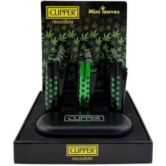 Clipper Flint Reusable Lighters With Gift Case -  Mini Leaves