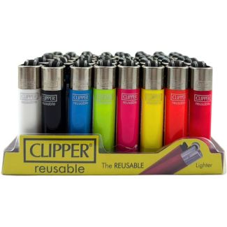 Clipper Mini Reusable "Solid" Design Lighter - Assorted