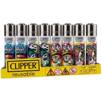 Clipper Reusable Graffiti Soul Design Lighters - Assorted