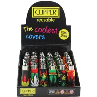 Clipper Reusable Hand Sewn Lighter "Leaf" Design - Assorted