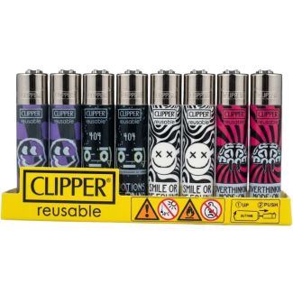 Clipper Reusable Happy Problems Design Lighters - Assorted