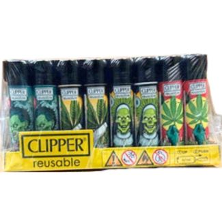 Clipper Reusable Leaf Undead Design Lighters - Assorted