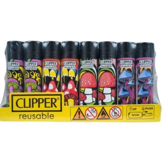 Clipper Reusable Mushrooms Design Lighters - Assorted