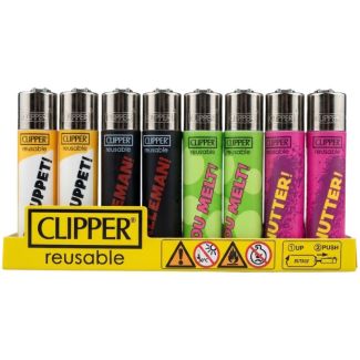 Clipper Reusable "Naughty Words 10" Design Lighters - Assorted