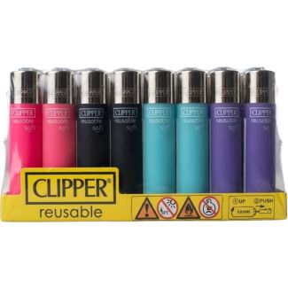 Clipper Reusable Soft Touch Colours Lighters - Assorted