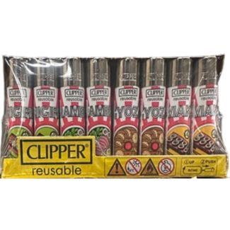 Clipper Reusable Sushi & Asian Gourmet Design Lighters - Assorted