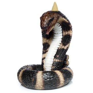 Coiled Cobra Snake Backflow Incense Burner