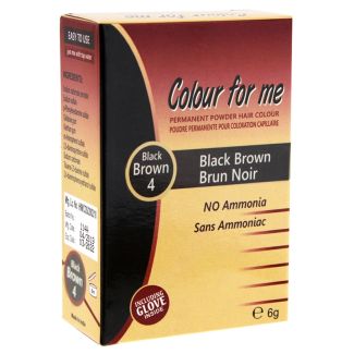 Wholesale Colour For Me Natural Permanent Powder Hair Colour - Black Brown 4