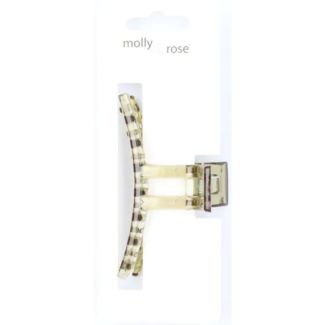 Coloured Transparent Curved Hair Clamps - Assorted - 9cm