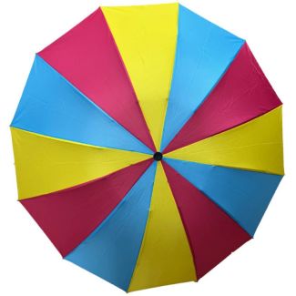 Compact Flag Umbrella With Round Handle - Pansexual 