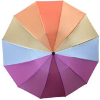 Compact Flag Umbrella With Round Handle - Sunset Lesbian