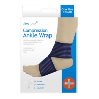 Proplast Compression Ankle Support Wrap with easy-fit pre-position loop