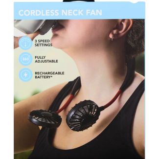 Cordless USB Rechargeable Neck Fan - White -225x35x295H(MM)