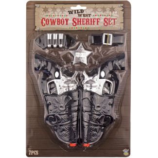 Cowboy Sheriff Fancy Dress Accessories Set - 7pcs