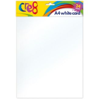 Cre8 A4 White Card 24 Sheets
