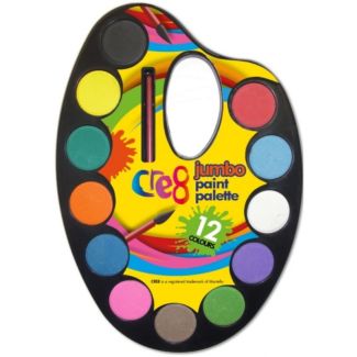 Cre8 Jumbo Paint Palette Set - 12 Colours
