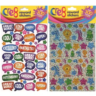 Cre8 Reward Stickers -  Assorted (6 Sheets)