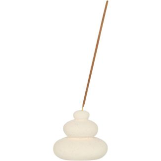 Cream Speckle Balancing Stones Incense Stick Holder
