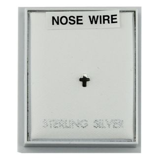 Sterling Silver Cross Design Nose Wire 