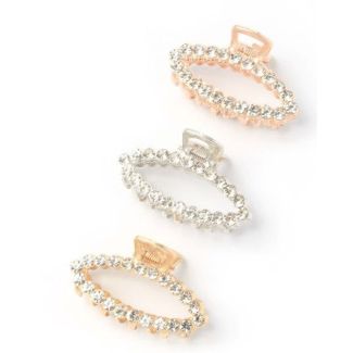 Crystal Open Style Oval Clamp - Assorted Colours 
