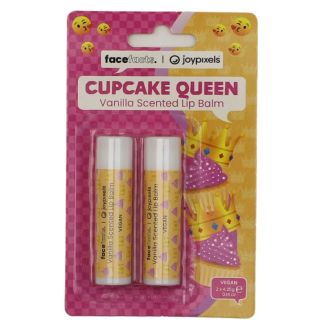 Wholesale Face Facts Joypixels Vanillla  Scented Lip Balm- Cupcake Queen