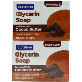 Curalene Gycerine Soap With Cocoa Butter - 100g (Twin Pack)