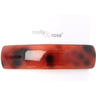 Curved Tort Acrylic Rectangle Barrette Clip 9cm