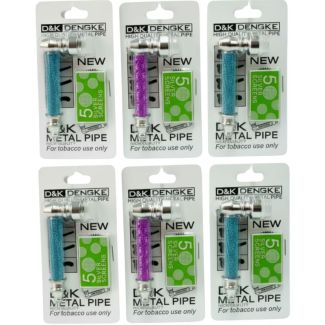 D&K Glitter Metal Pipe - Assorted Colours