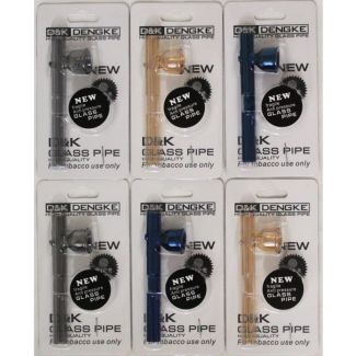 D&K Pastel Colour Glass Pipe -Assorted (10cm)