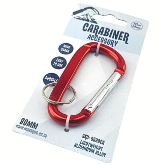 D Shape Carabiner Clip Keychain 80mm