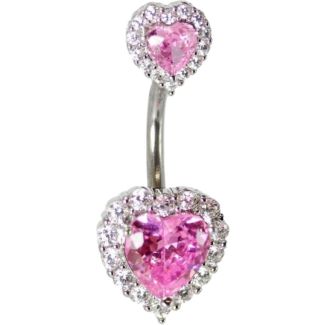 Darling Heart Navel Bar – Rose 10mm