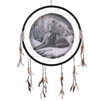 Lisa Parker Snow Kisses Wolf Dreamcatcher - 60cm