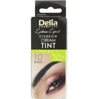 Delia Eyebrow Cream Tint With Argan Oil - 1.0 Black 