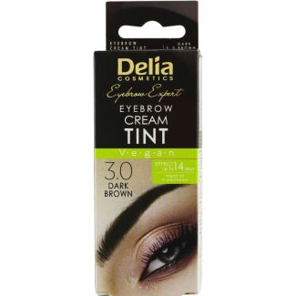 Delia Eyebrow Cream Tint With Argan Oil - 3.0 Dark Brown 