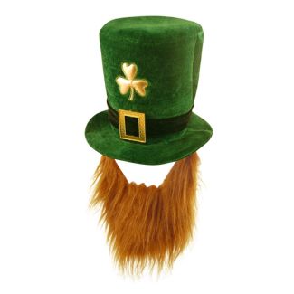 St Patrick Style Top Hat With Beard