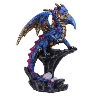 Den Defender Guardian Dragon Figurine - Blue (10.5cm)