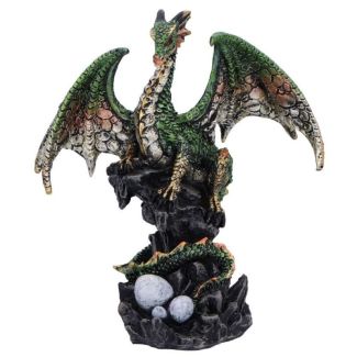 Den Defender Guardian Dragon Figurine - Green (10.5cm)