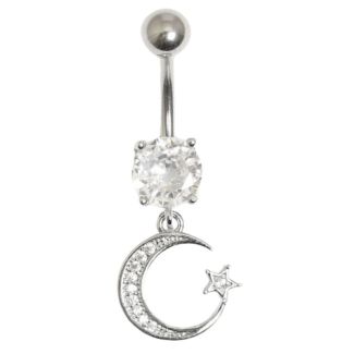 Diana Moon Goddess Belly Bar - 10mm