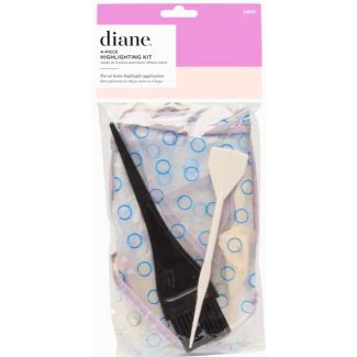 Diane 4pcs Highlighting Kit Set (Cap , Gloves, Brush & Spatula)