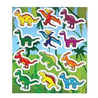 12pc Kids Dinosaur Sticker (10cm x 11.5cm)
