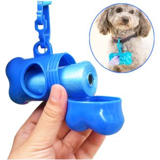 Doggy Waste Pick Up Dispenser With 30 Bags - Assorted Colours 